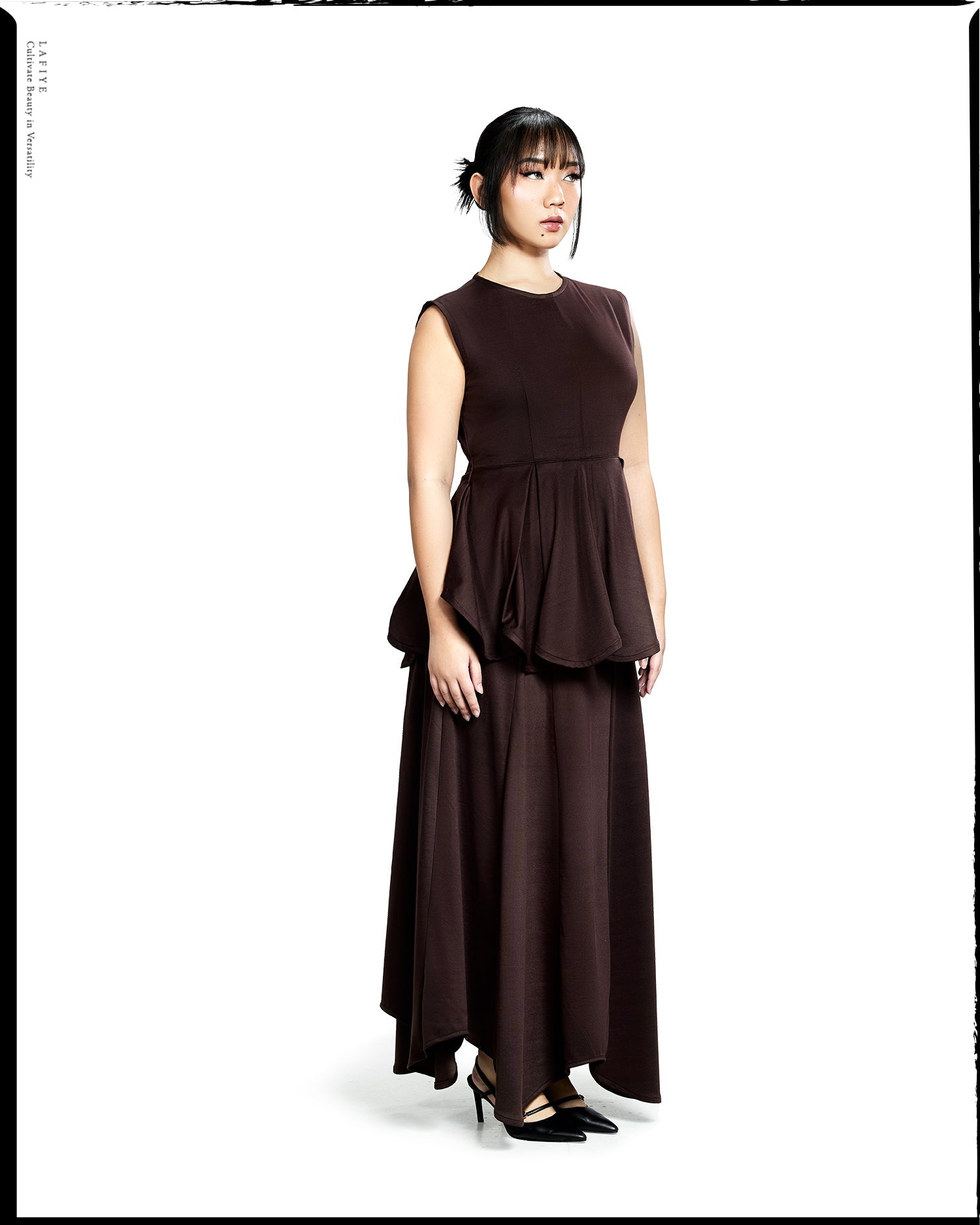 Rho Godet Skirt in Quill