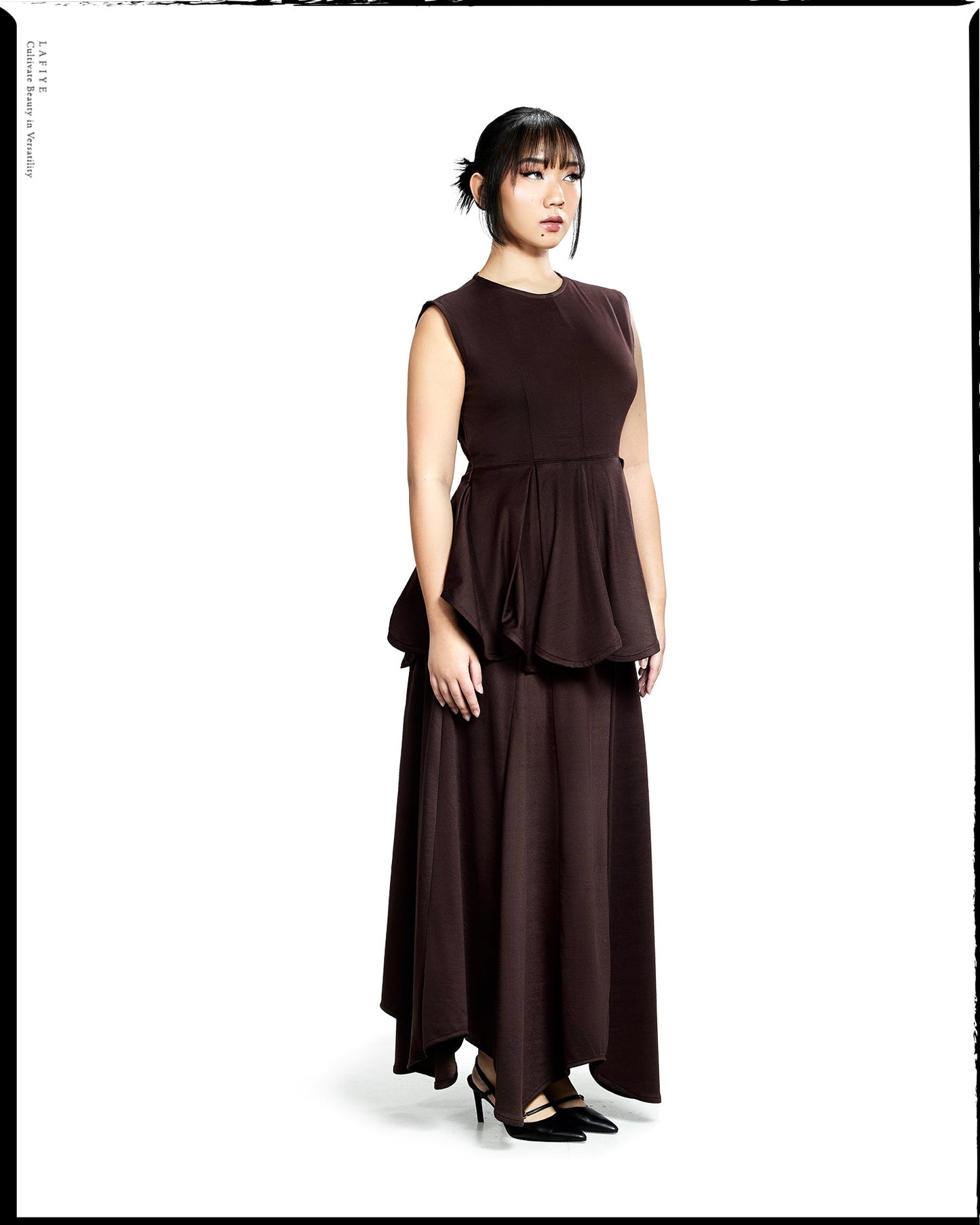 Rho Godet Skirt in Quill