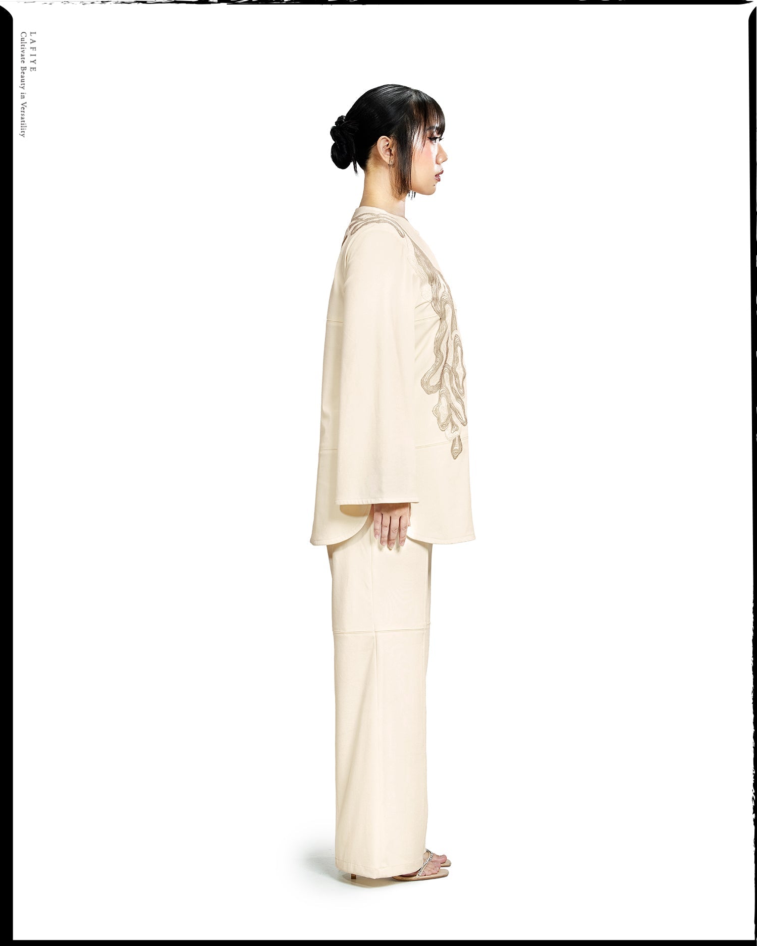 Rho Patched Loose Trousers in Clef