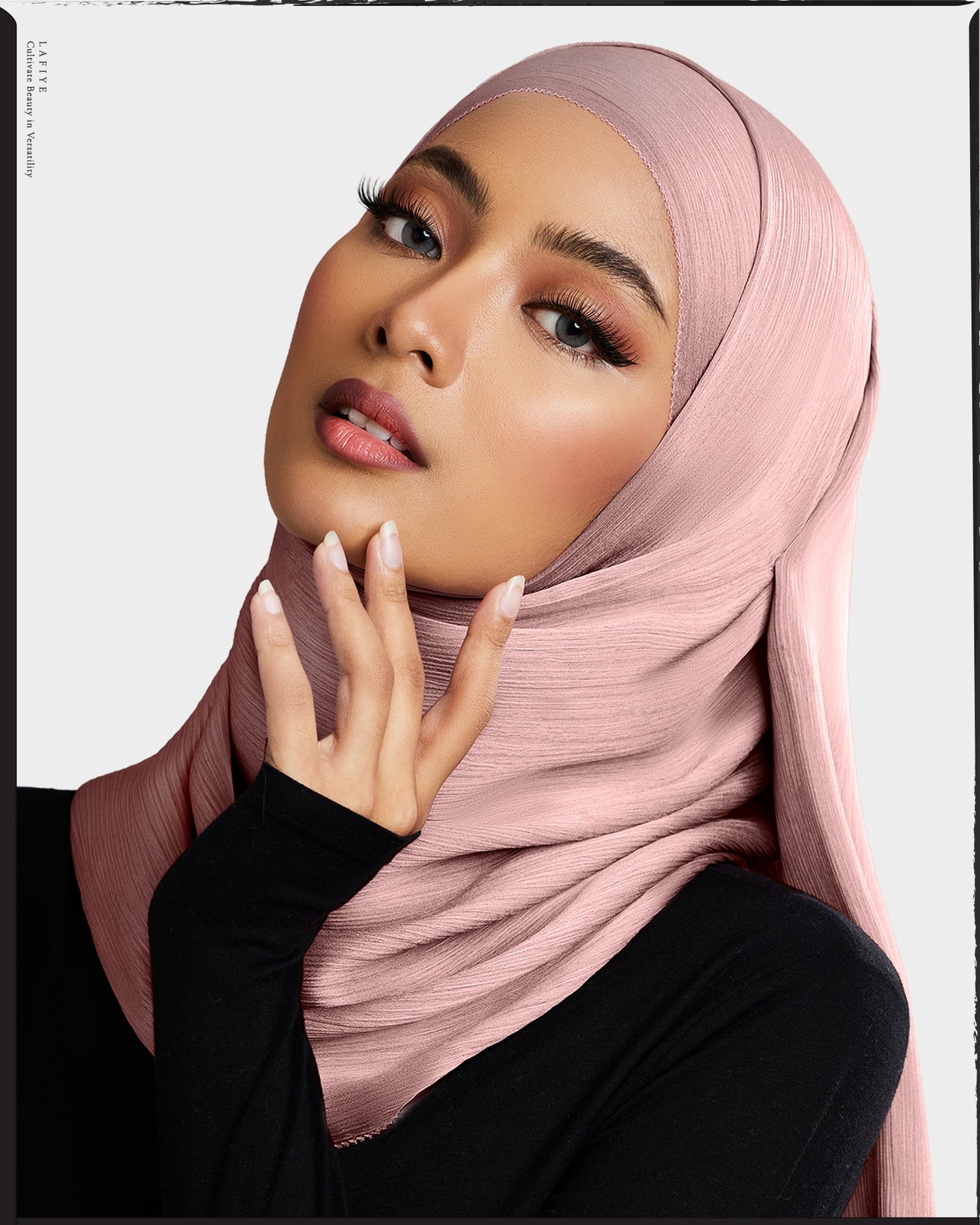 Premium Textured Silk Scarf in Baine