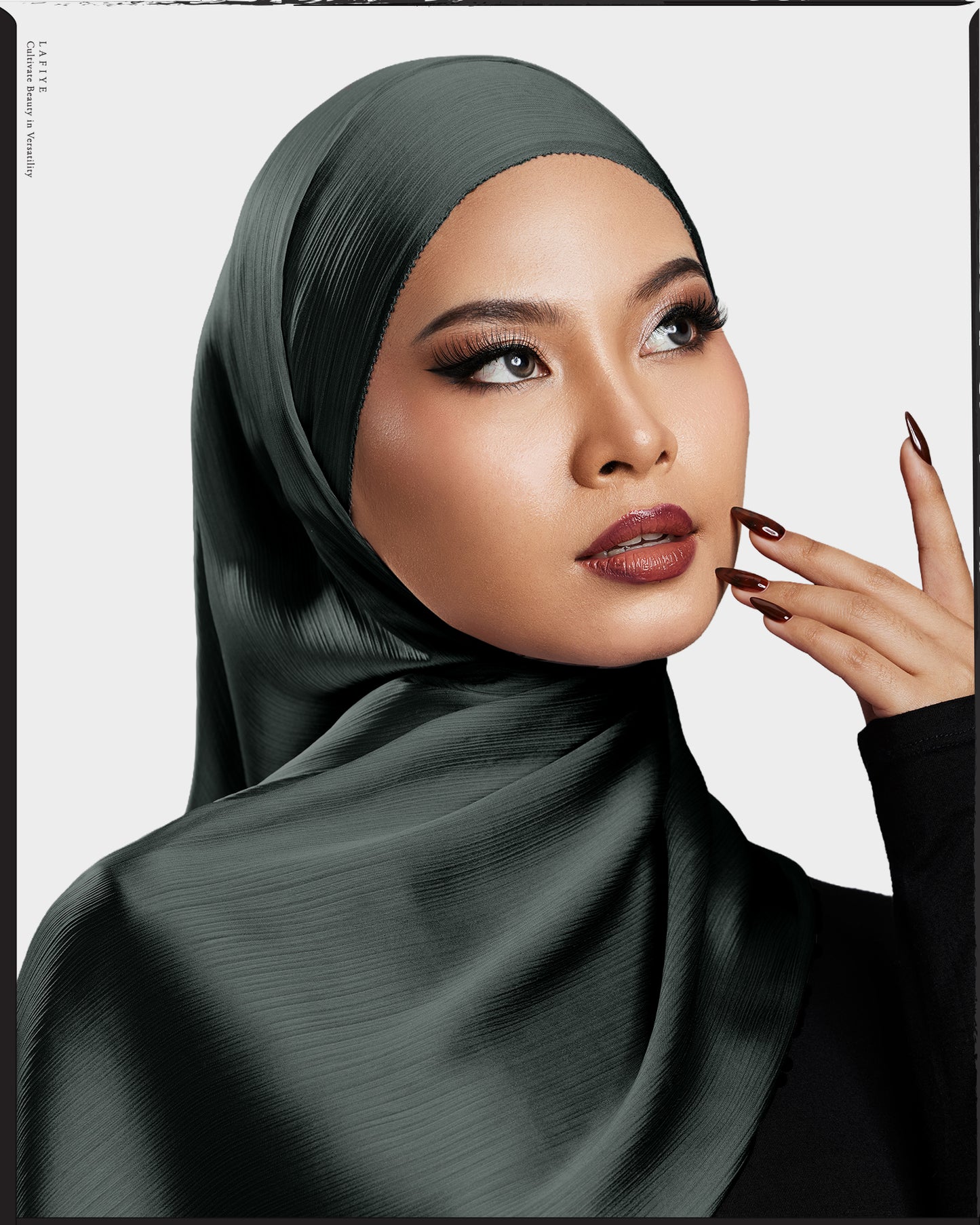 Premium Textured Silk Scarf in Cardin