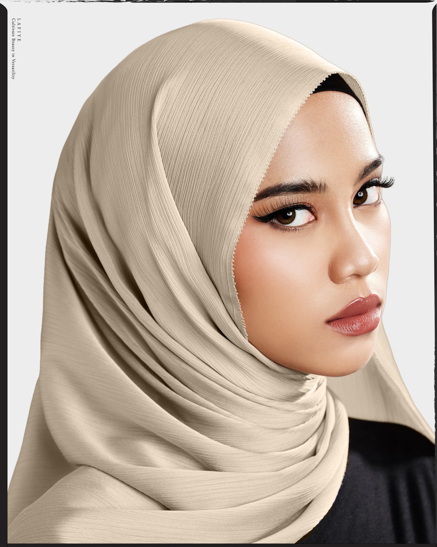 Premium Textured Silk Scarf in Cattena