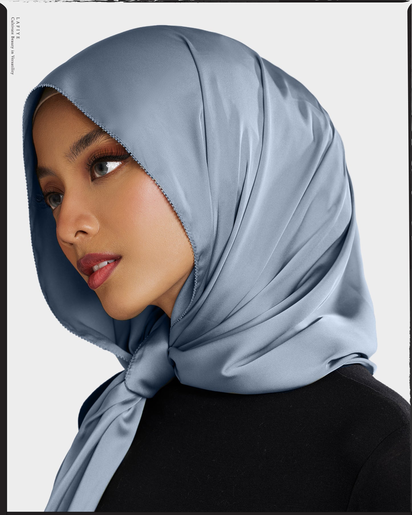 Premium Silk Scarf in Frostine