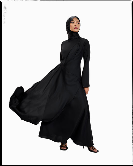 Prime Drape Dress in Focus