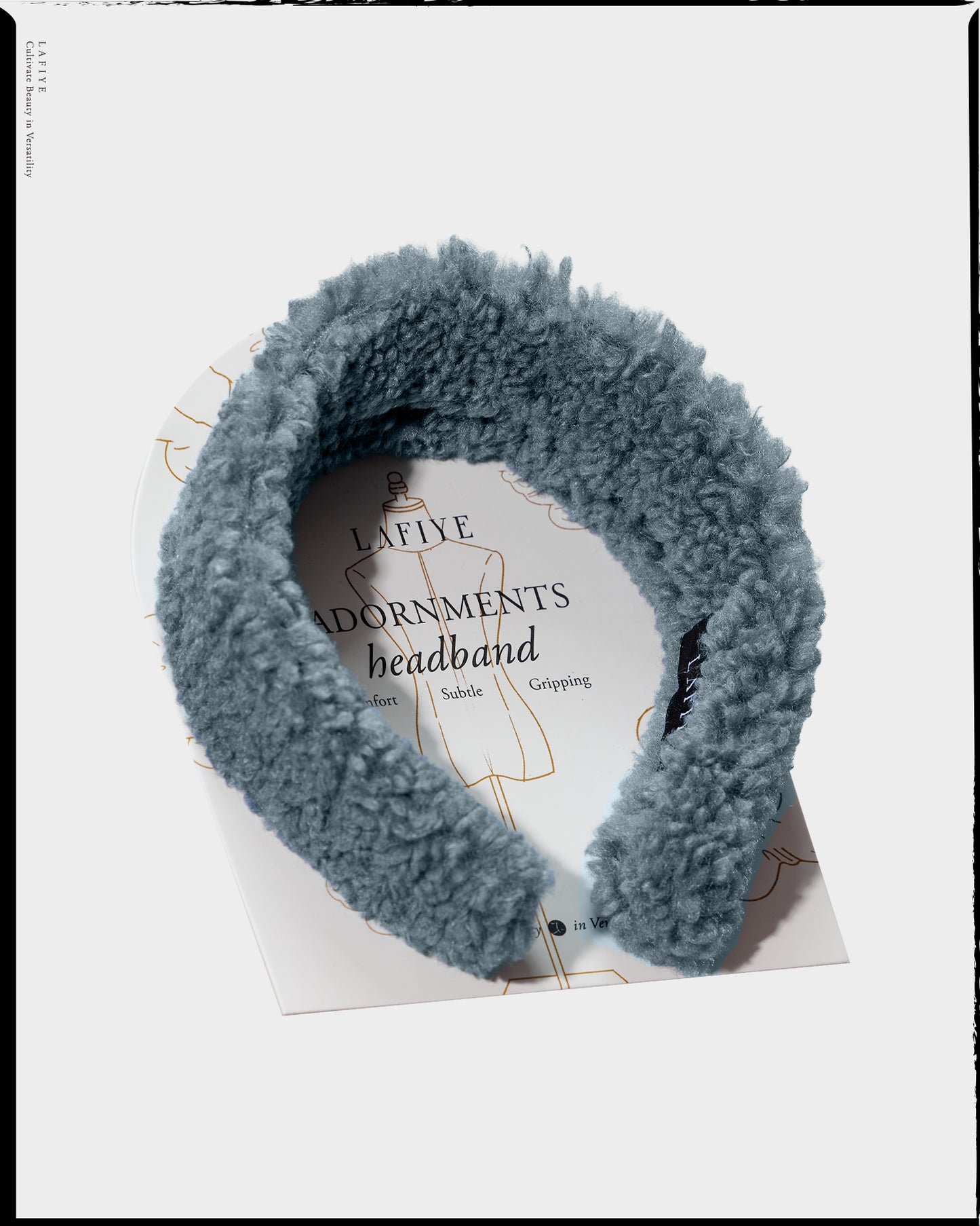 Fuzz Headband in Bleu