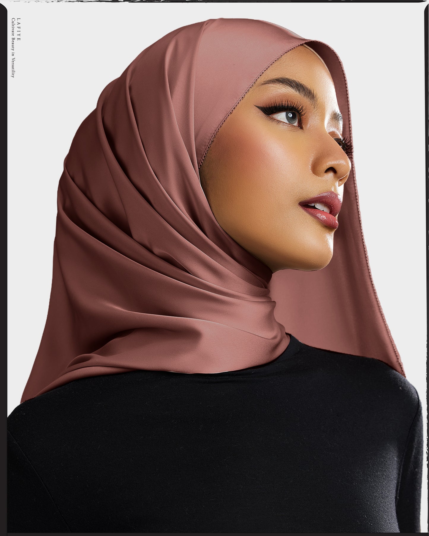 Premium Silk Scarf in Garnett