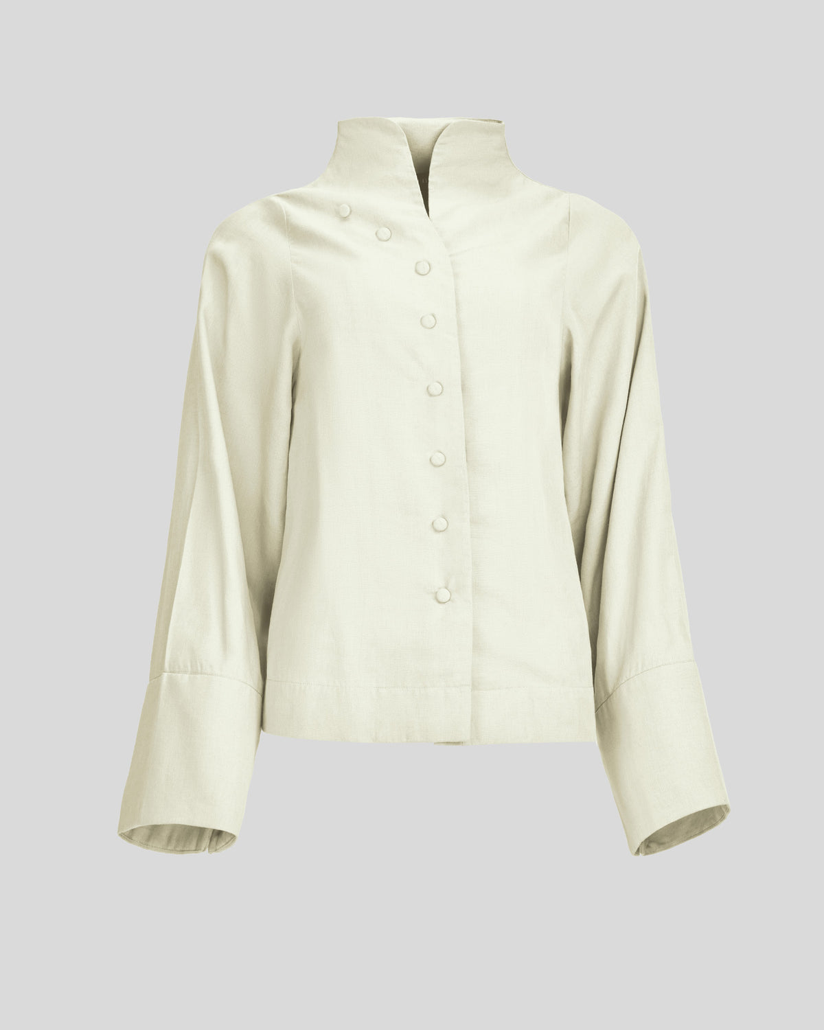 Lane Linen Flared Top in Cream