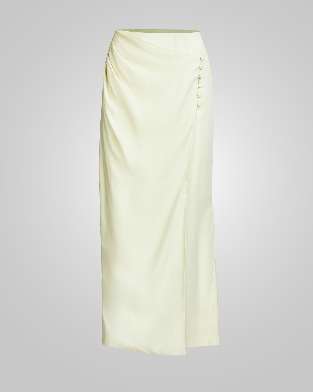 Lane Linen Wrap Skirt in Cream