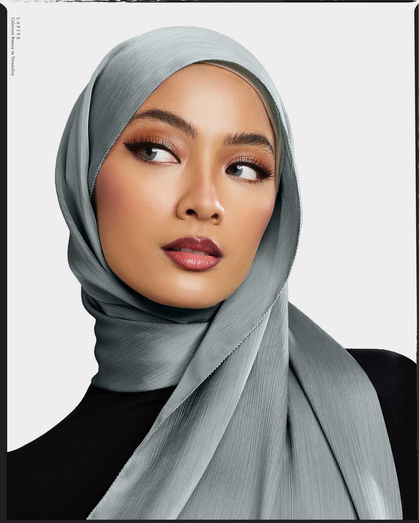 Premium Textured Silk Scarf in Maudine