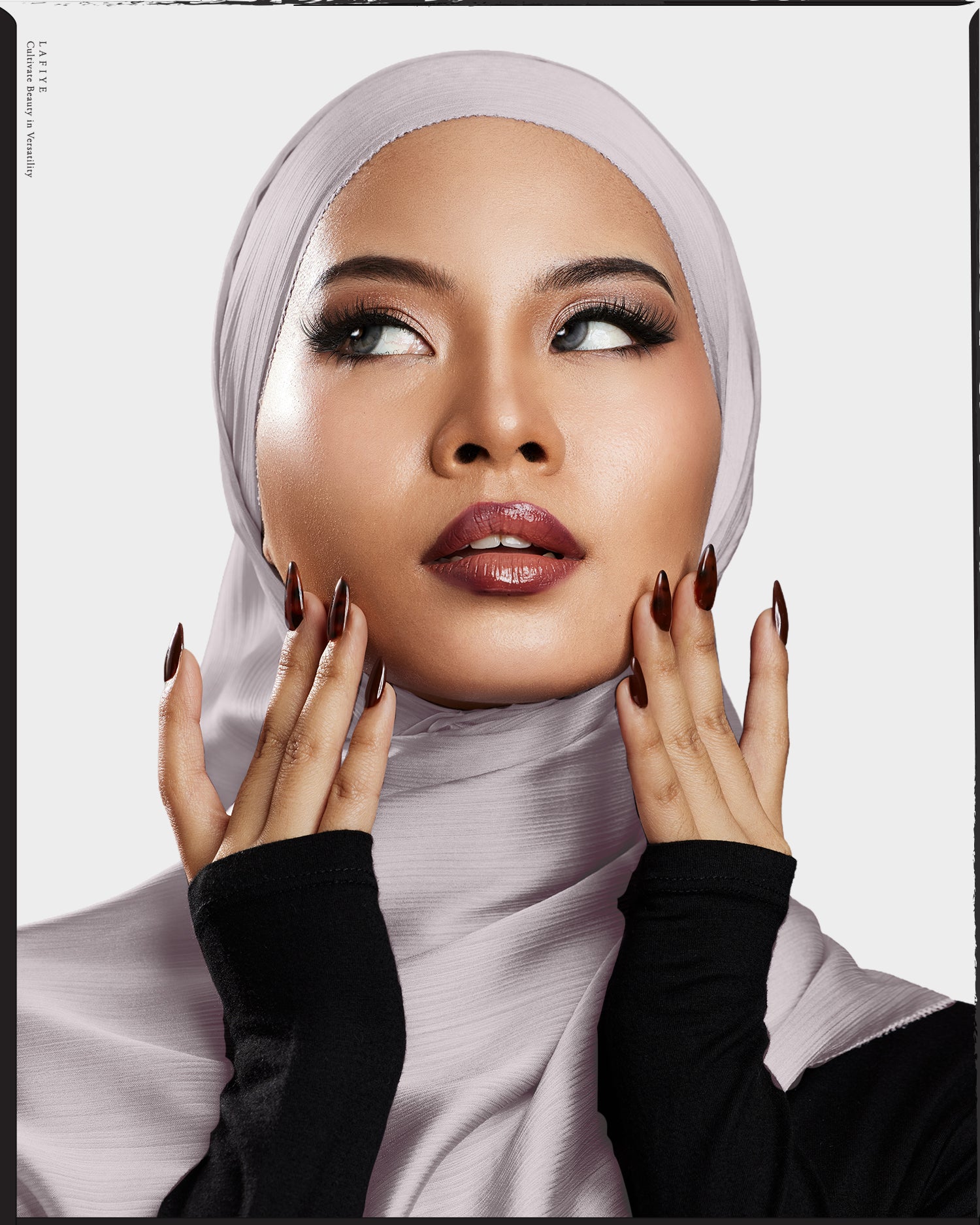 Premium Textured Silk Scarf in Mist