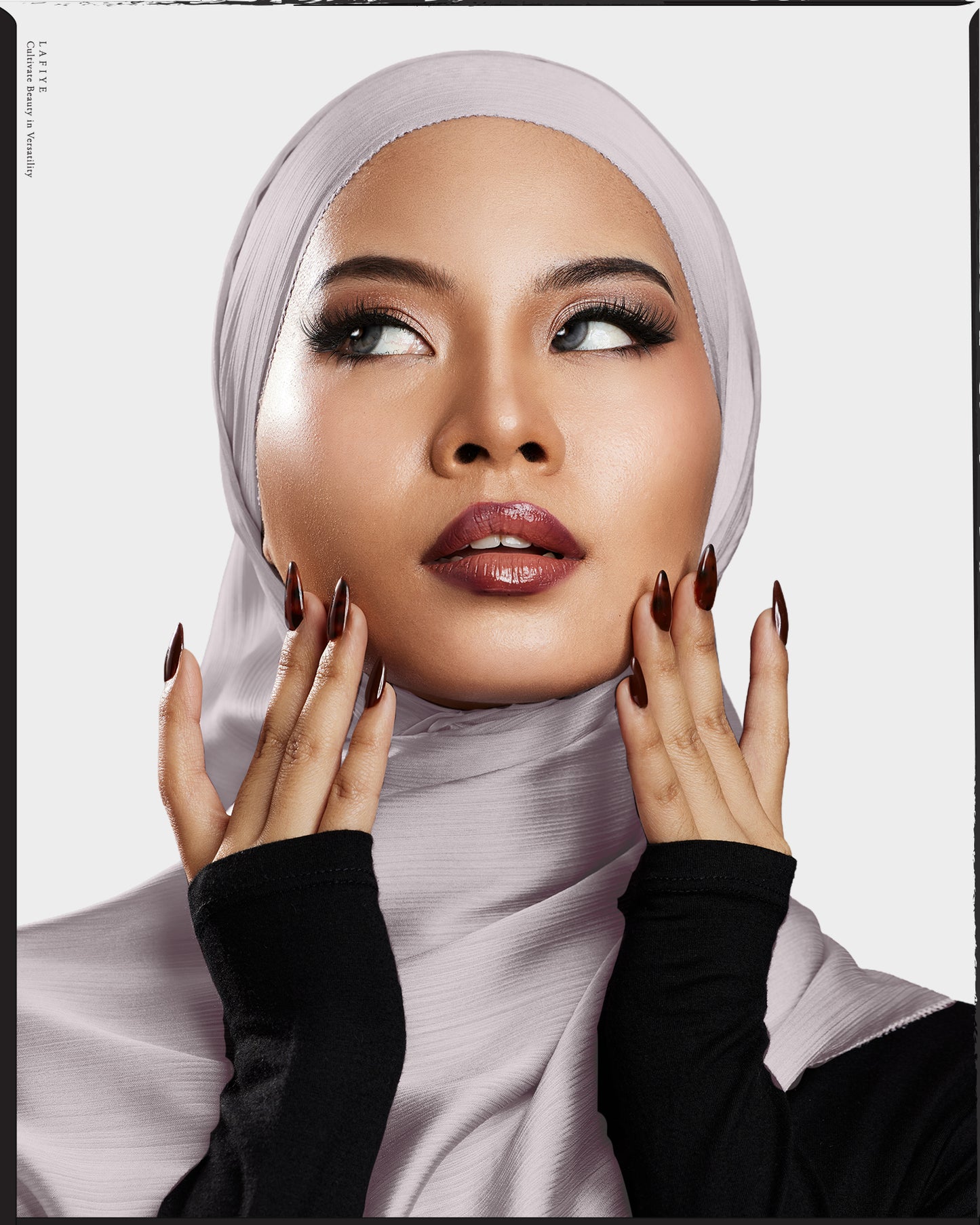 Premium Textured Silk Scarf in Mist