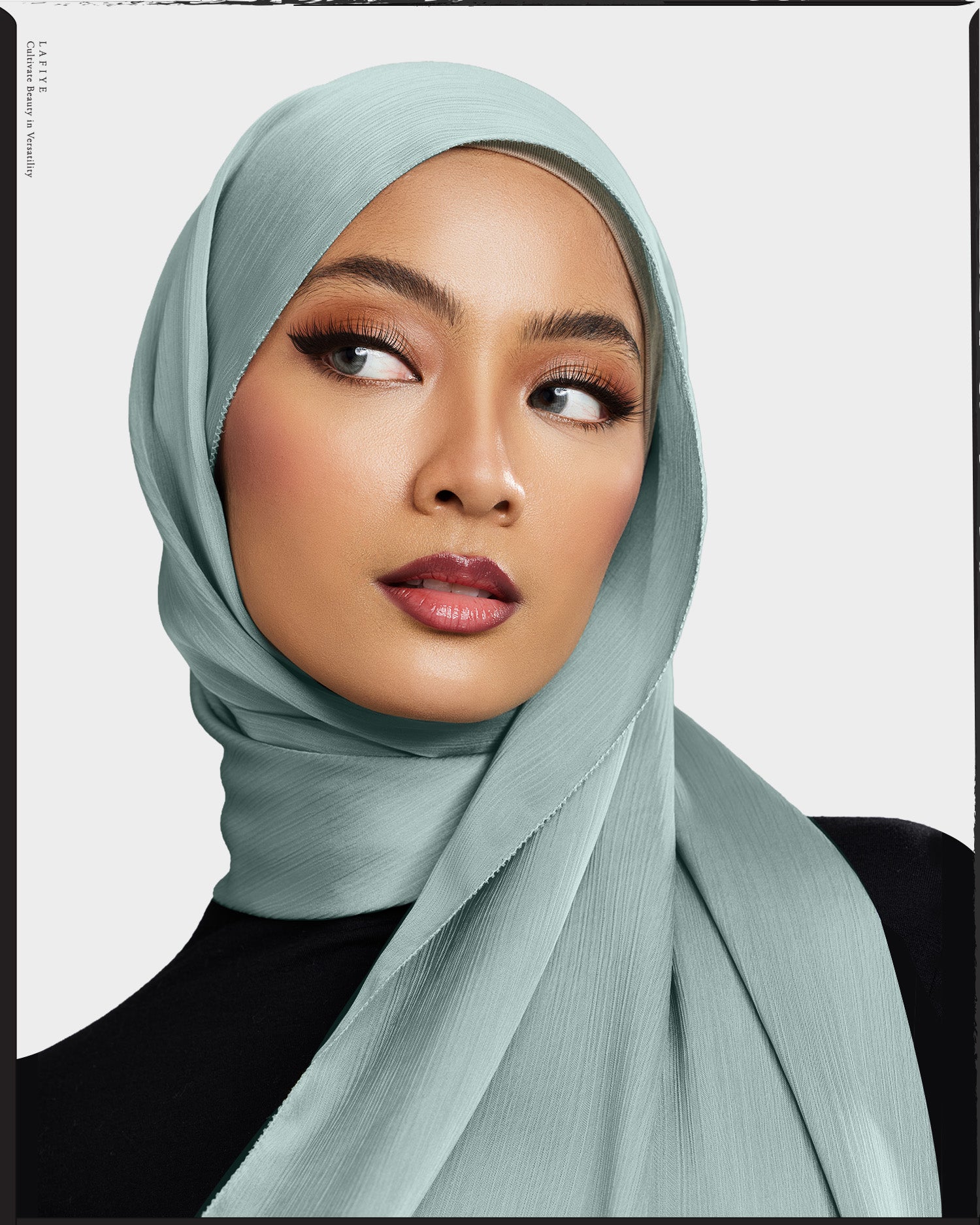 Premium Textured Silk Scarf in Oasis