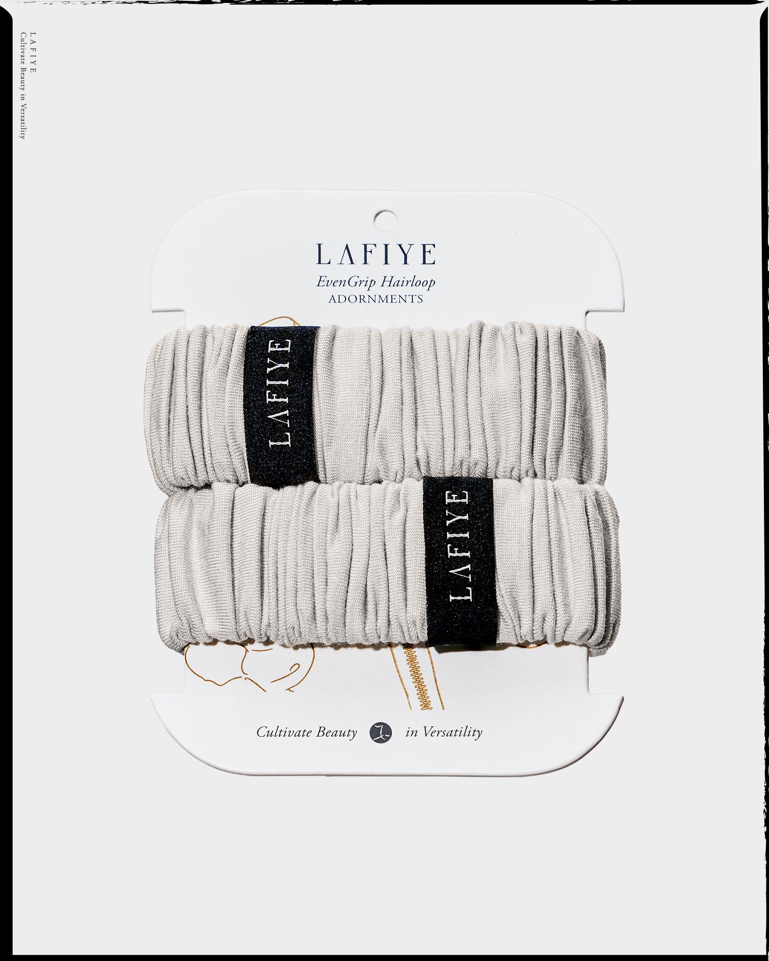 Ode Ruched Hairtie Large in Almond