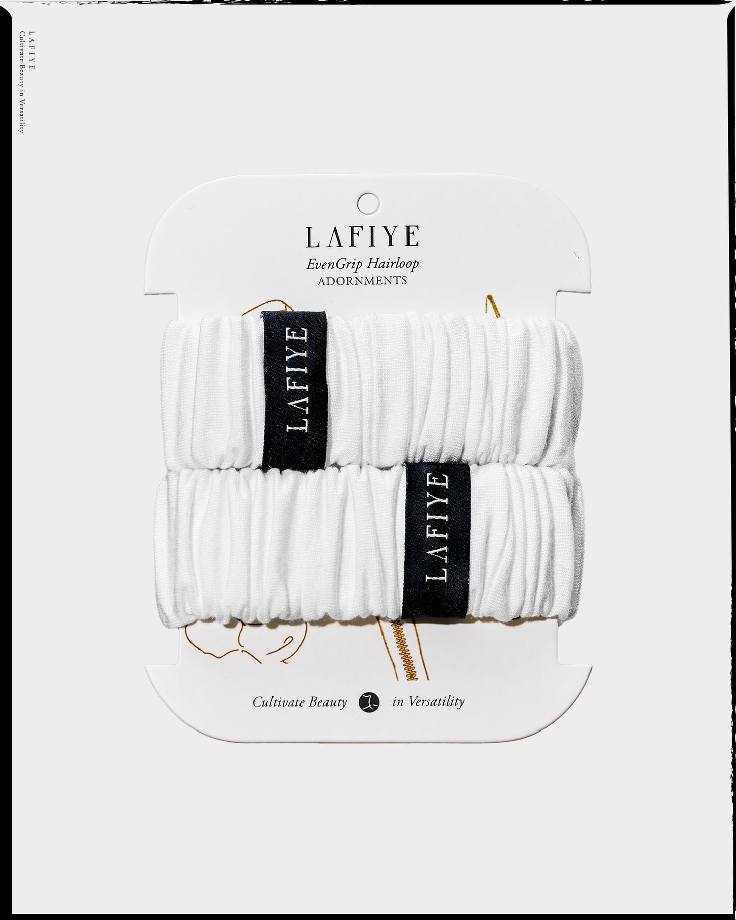 Ode Ruched Hairtie Large in Barley