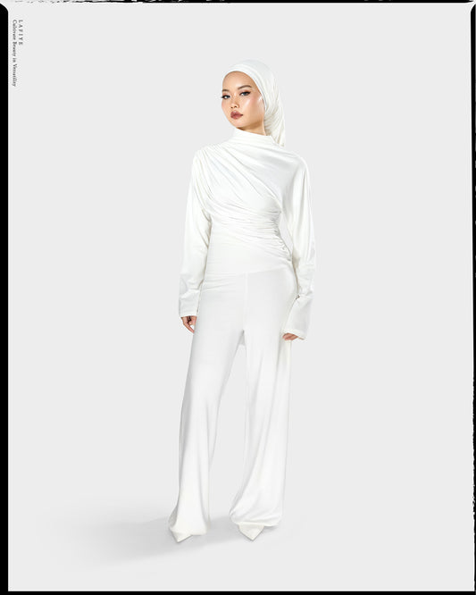 Ode Sculpting Folded Pants in Barley