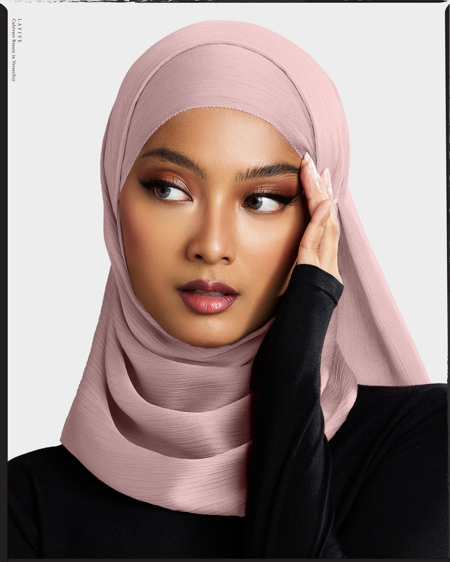 Premium Textured Silk Scarf in Rosebay