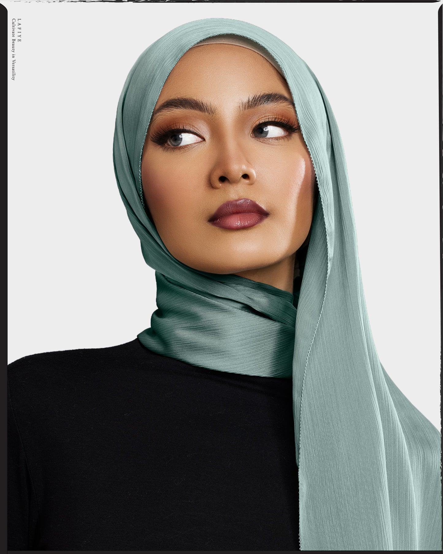 Premium Textured Silk Scarf in Summit