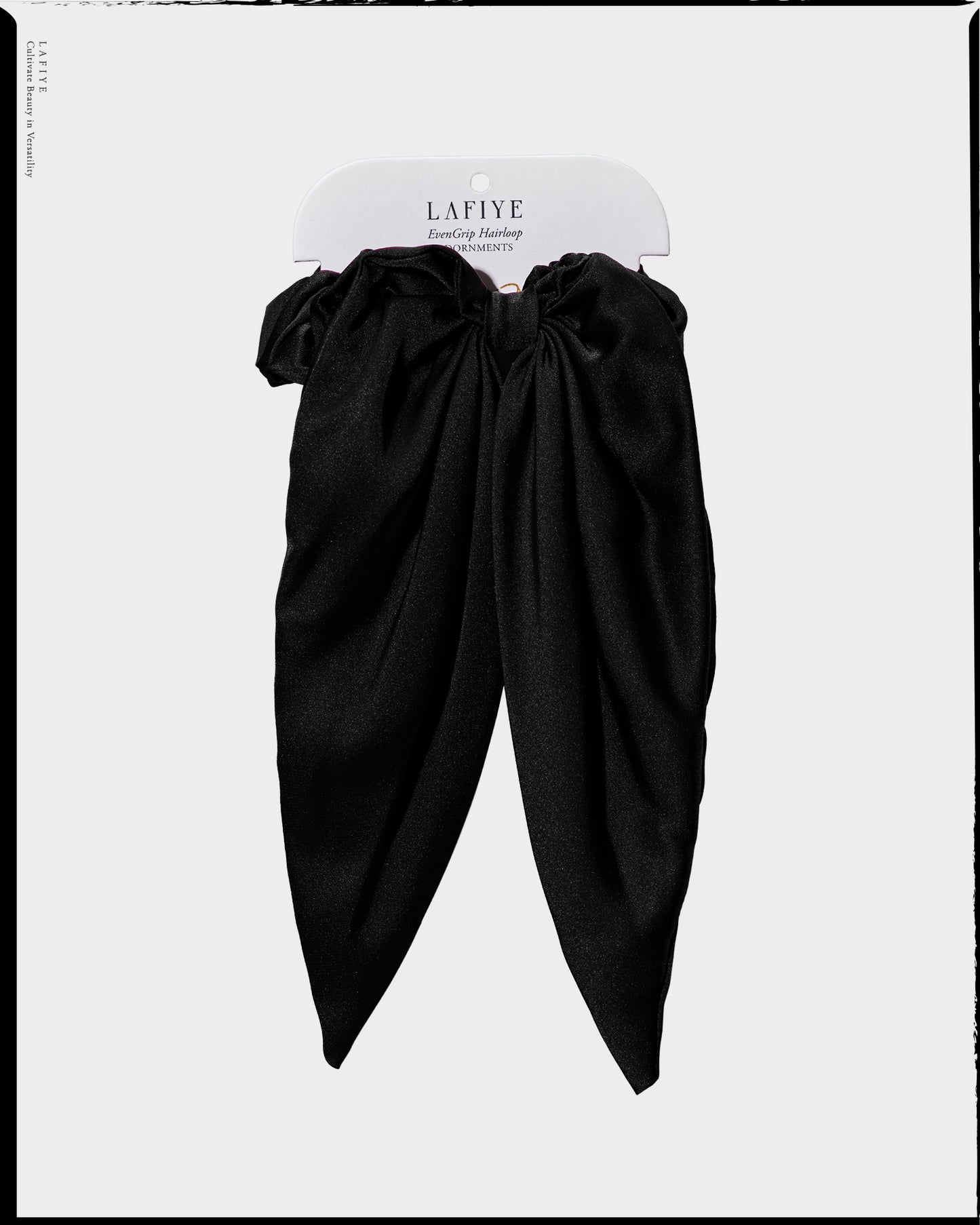 Silk BowBell Hairtie in Obsidian