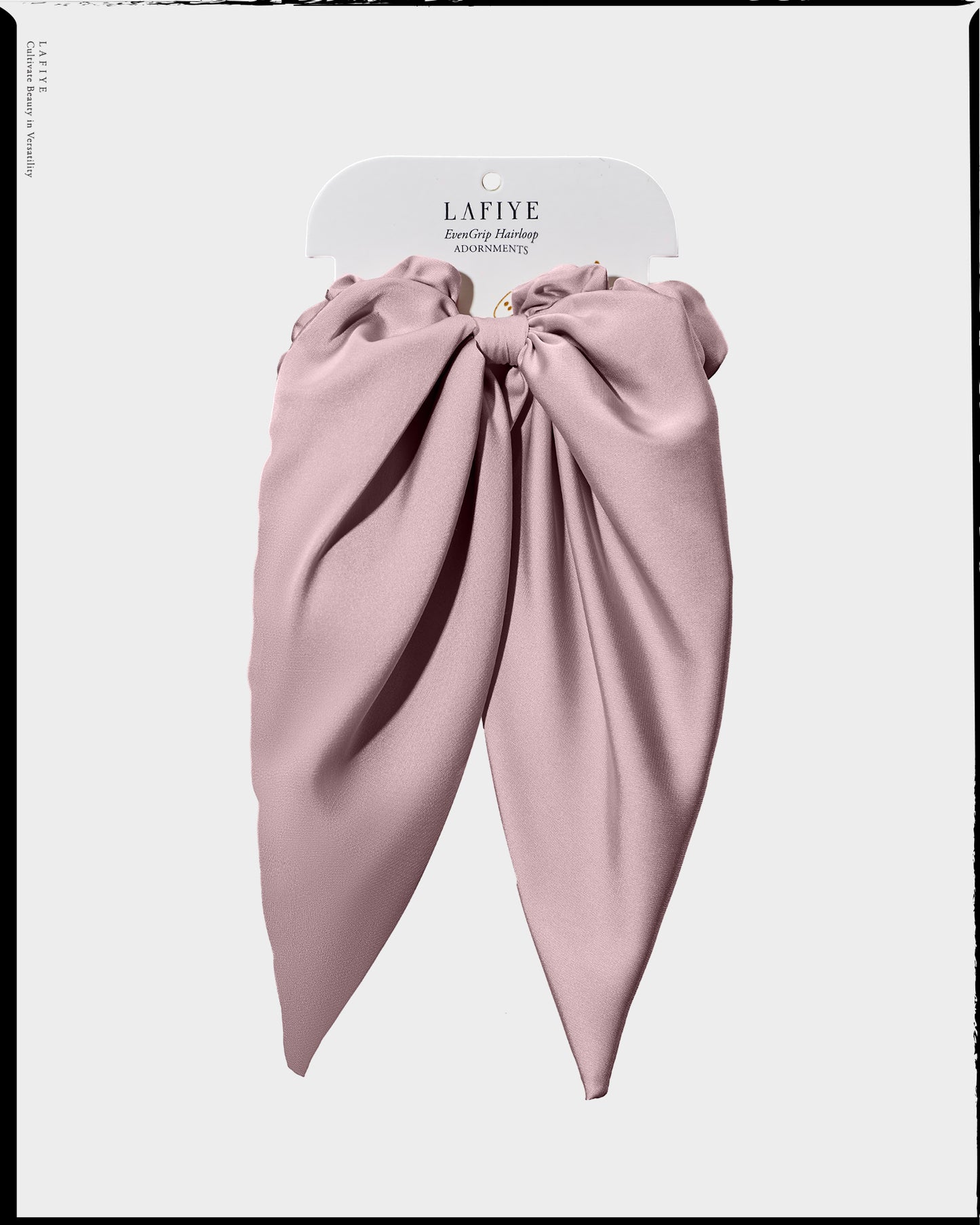 Silk BowBell Hairtie in Rose Quartz