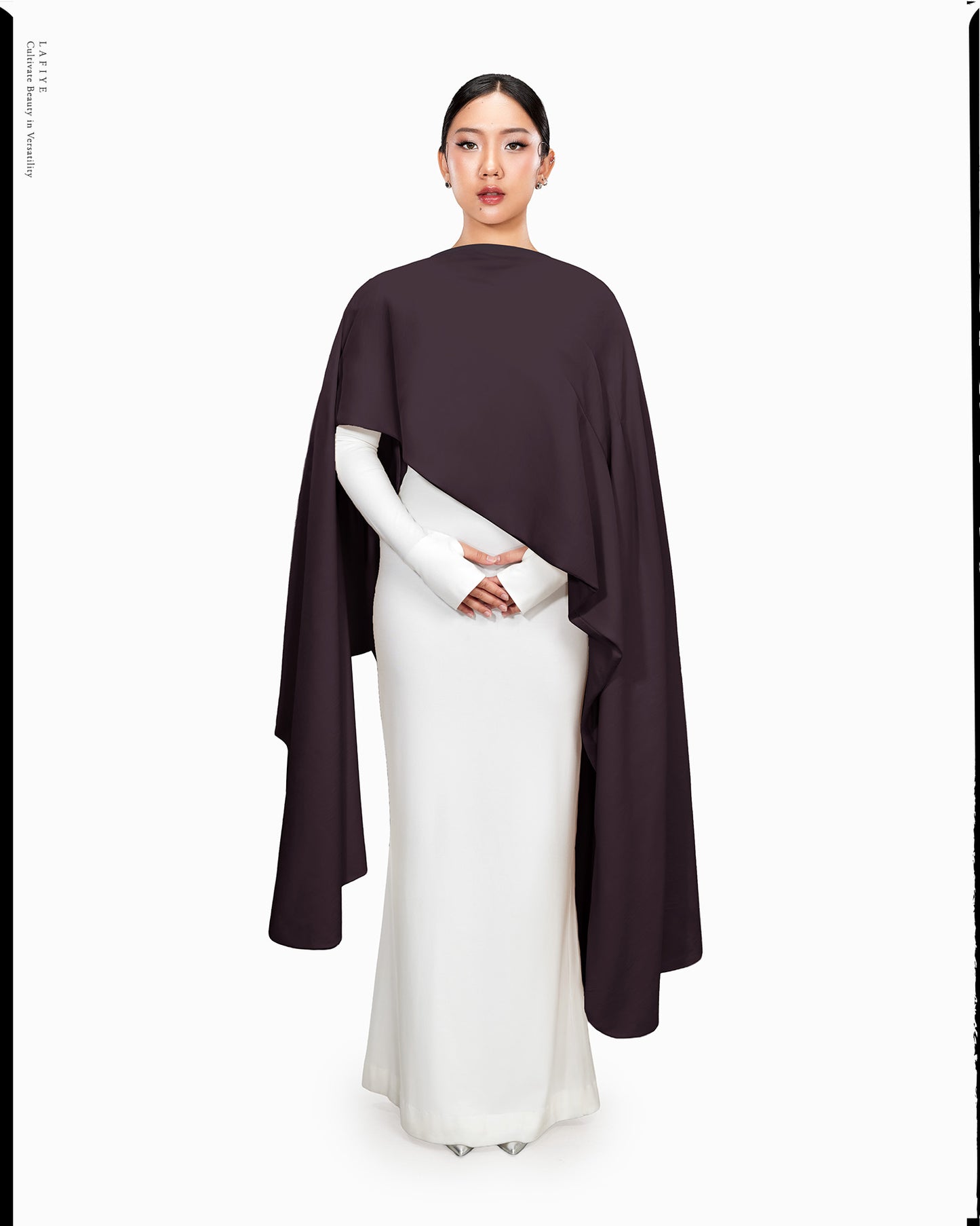 AirSens Long Cape in Mahogany