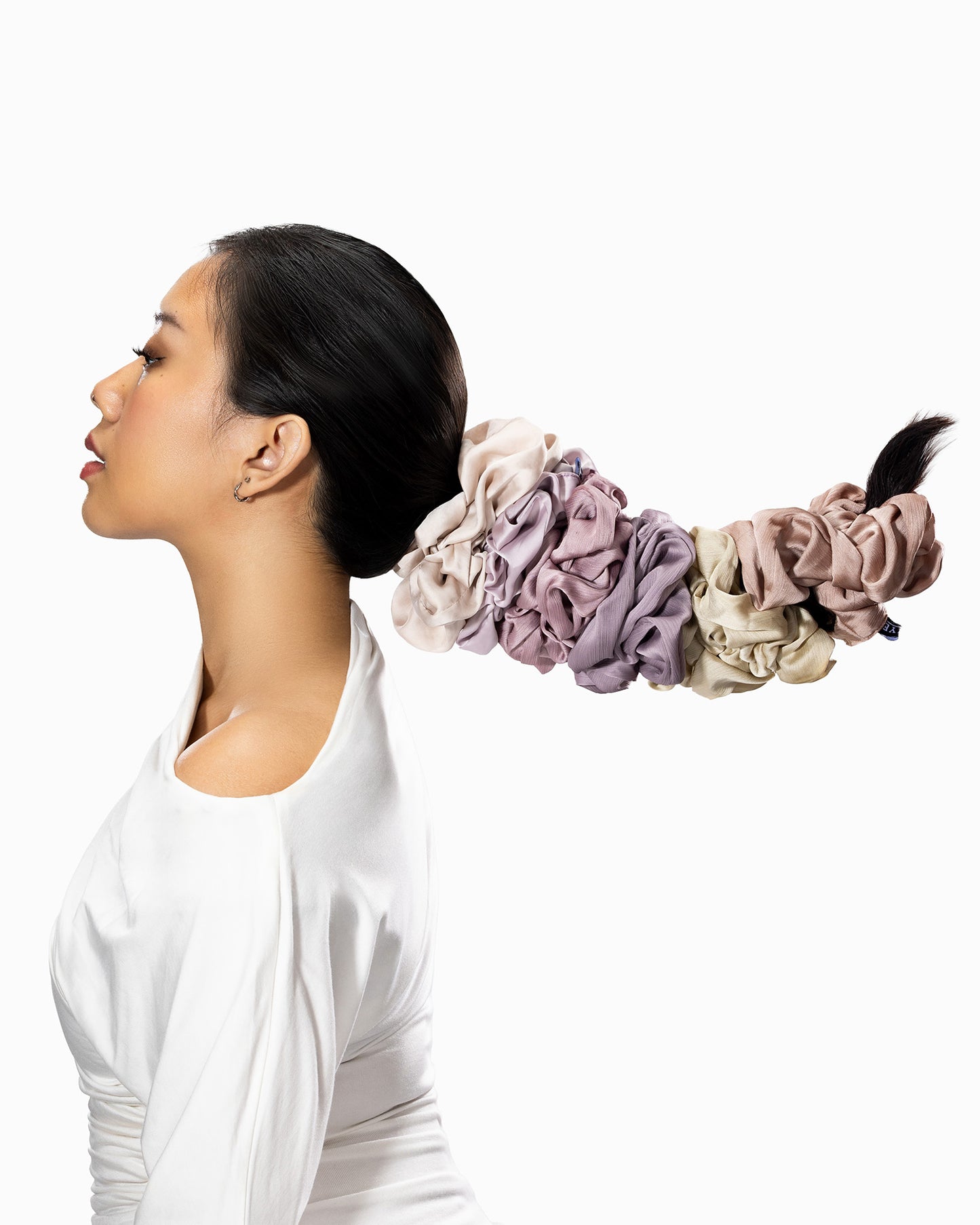 Silk Scrunchie in Roseline