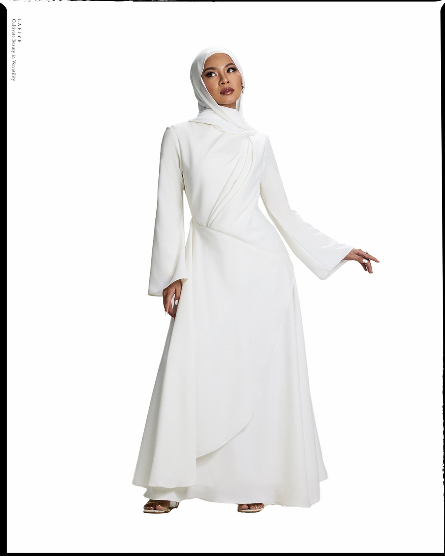 Prime Drape Dress in Chalk