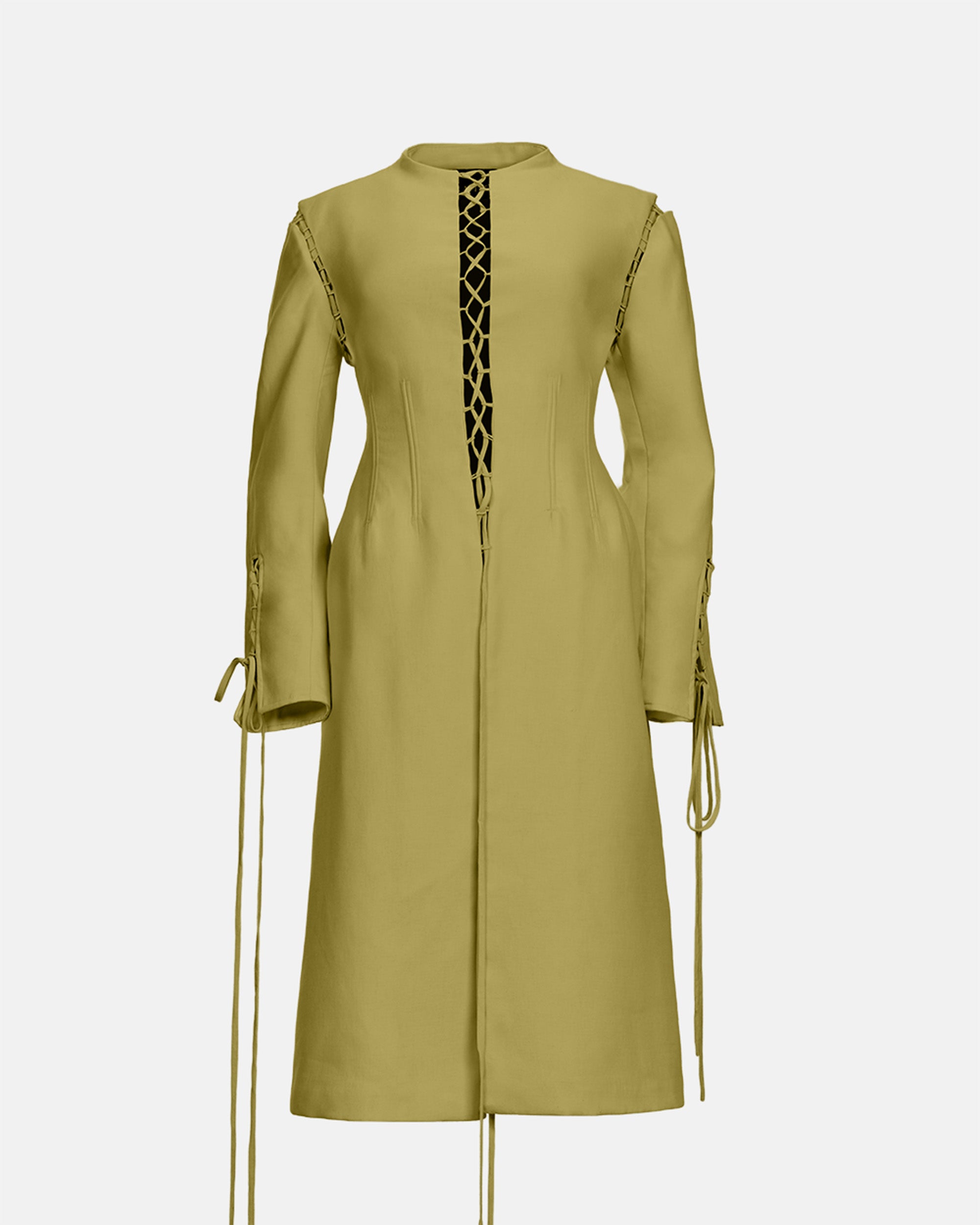 Lane Linen Coat in Green