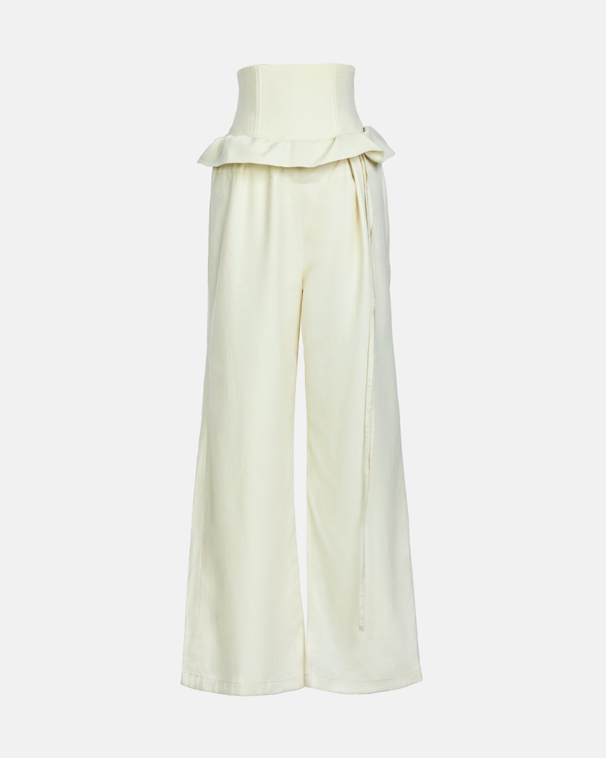 Lane Linen Corset Trousers in Cream