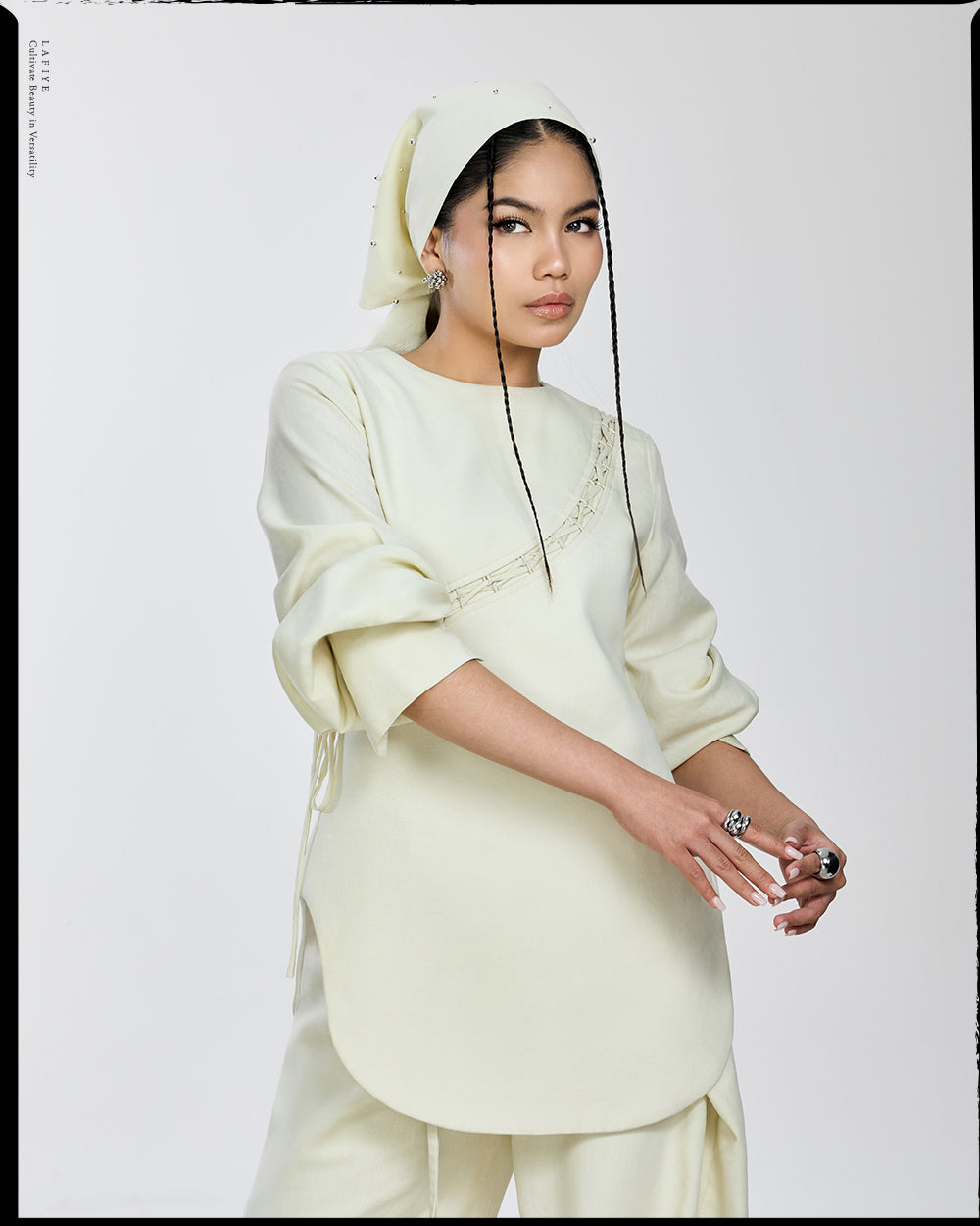 Lane Linen String Top in Cream