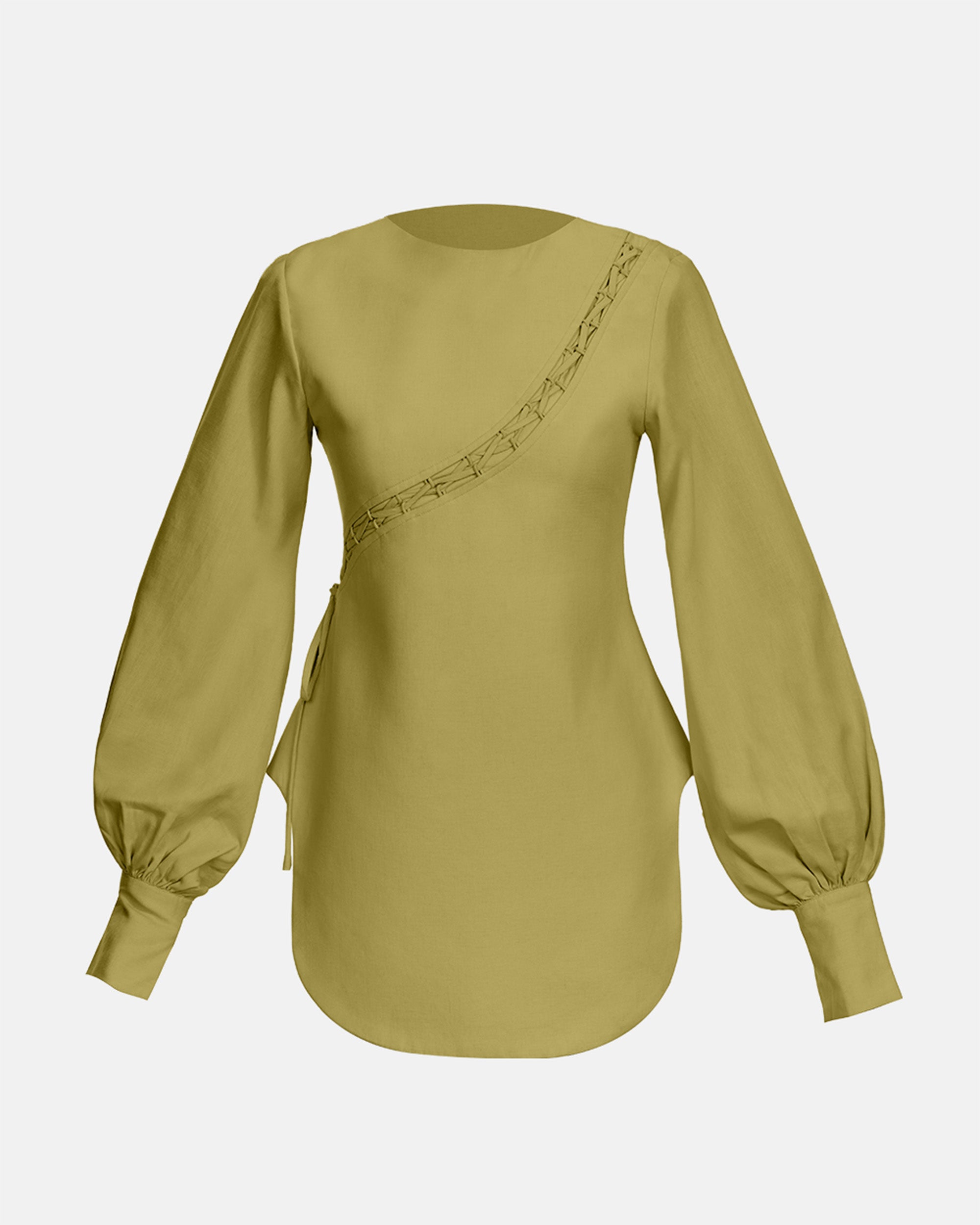 Lane Linen String Top in Green