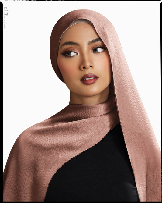 Premium Textured Silk Scarf in Bloom