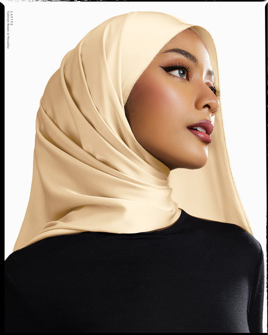 Premium Silk Scarf in Citrine
