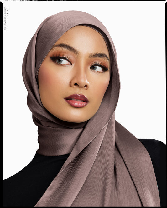 Premium Textured Silk Scarf in Cruise