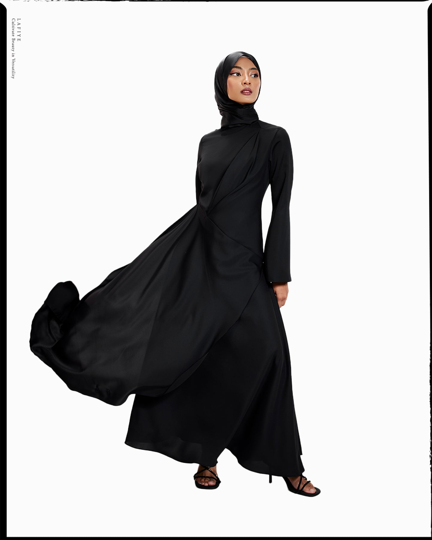 Prime Drape Dress in Focus