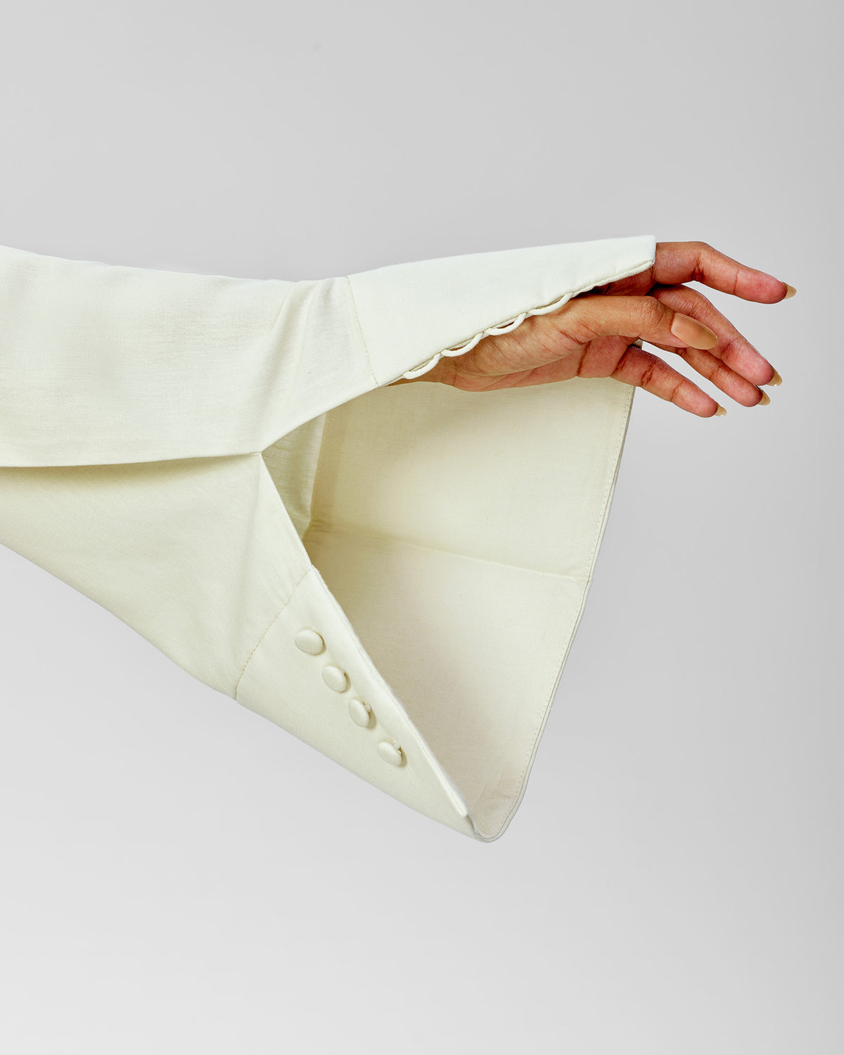 Lane Linen Flared Top in Cream