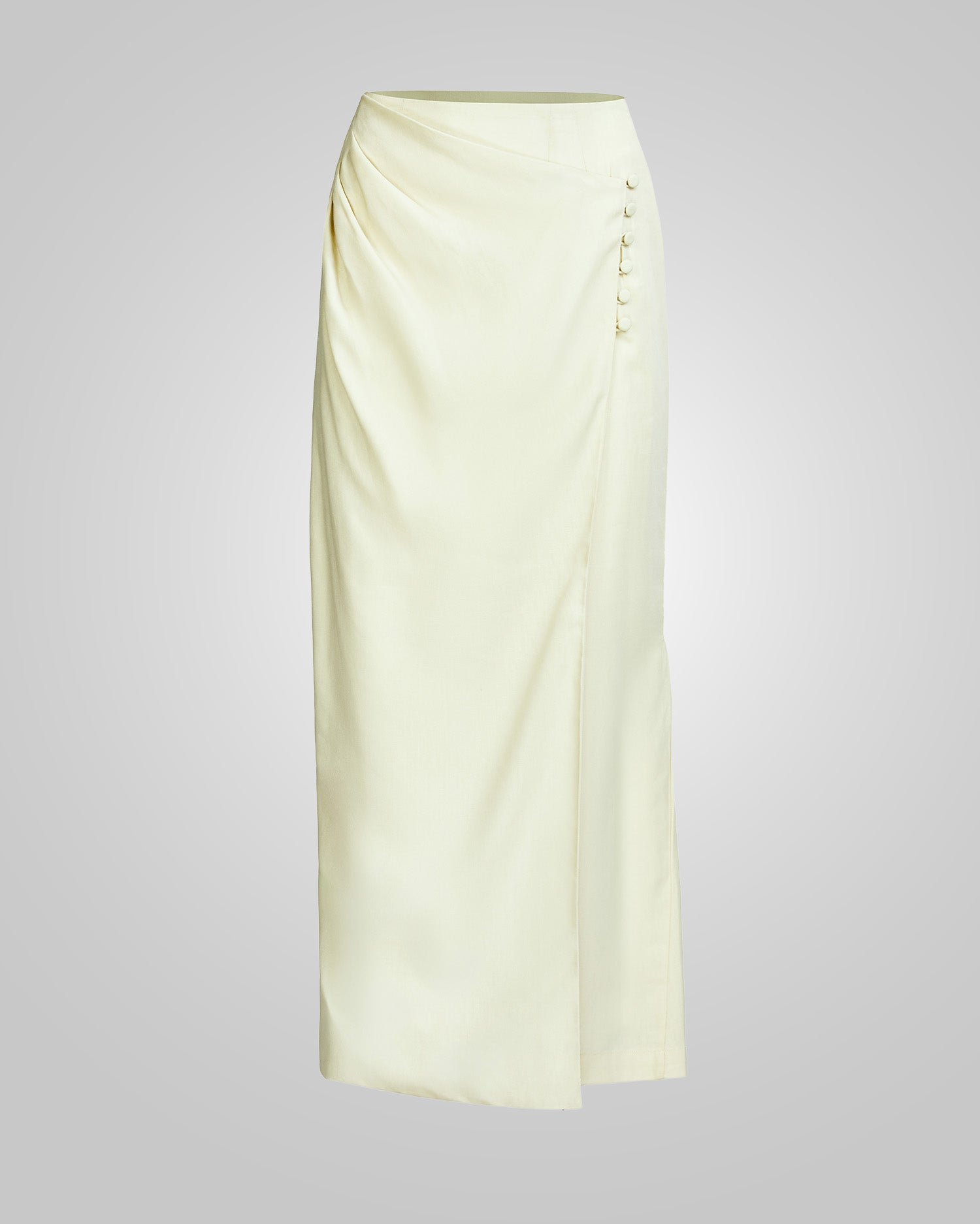 Lane Linen Wrap Skirt in Cream