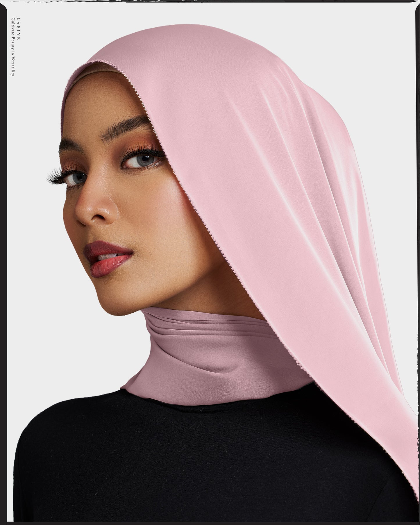 Premium Silk Scarf in Light Rose Quartz
