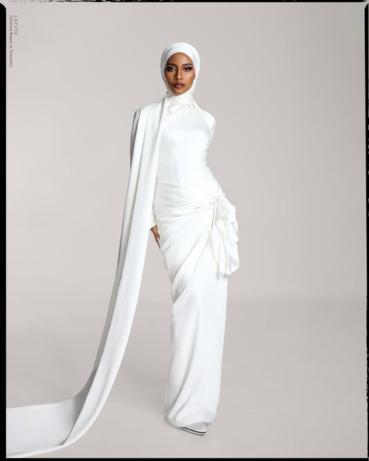 Maxi Dress with Multiple-Way Drape