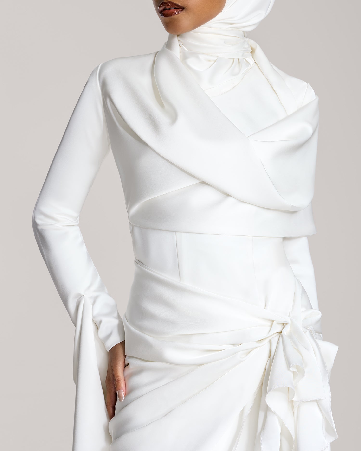 Maxi Dress with Multiple-Way Drape