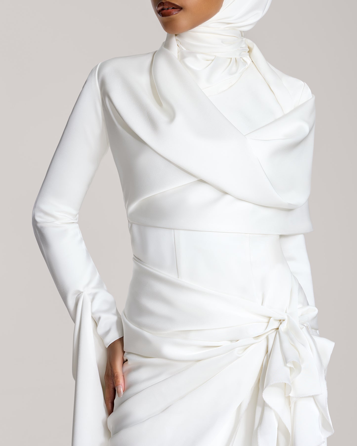 Maxi Dress with Multiple-Way Drape