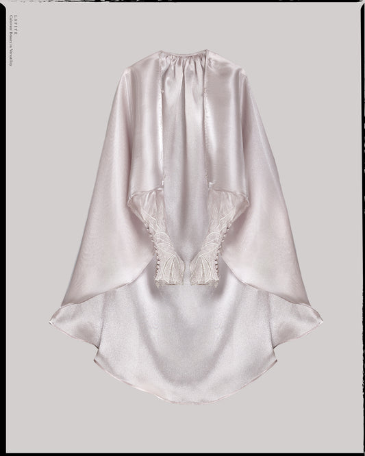 Nue Broderie Liquid Organza Sleeve Mantle
