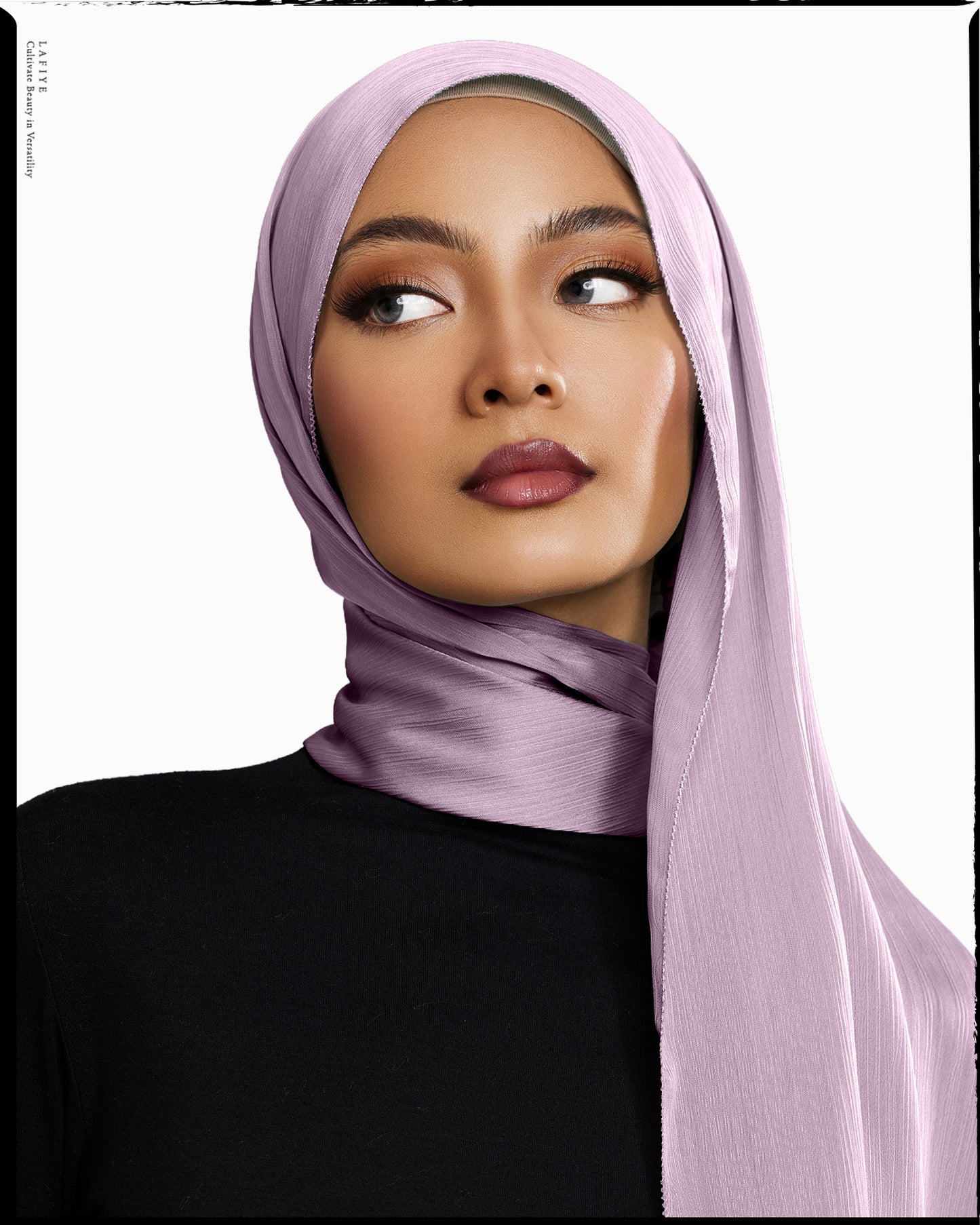 Premium Textured Silk Scarf in Loupine