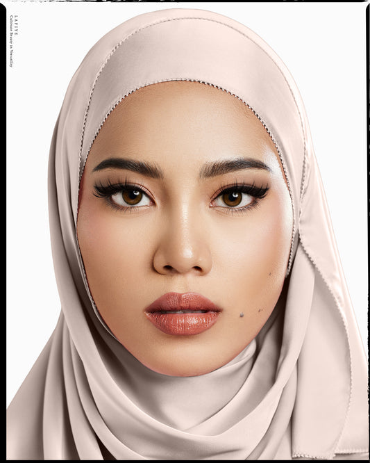 Premium Silk Scarf in Sandglow