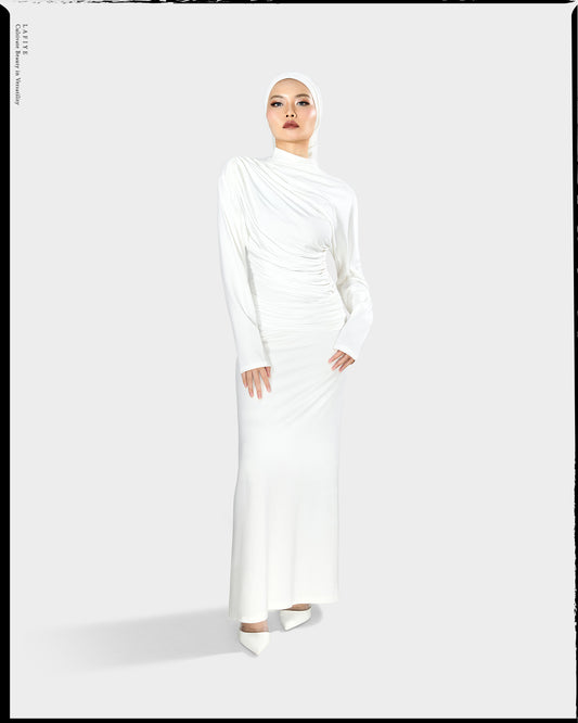 Ode Sculpting Folded Skirt in Barley