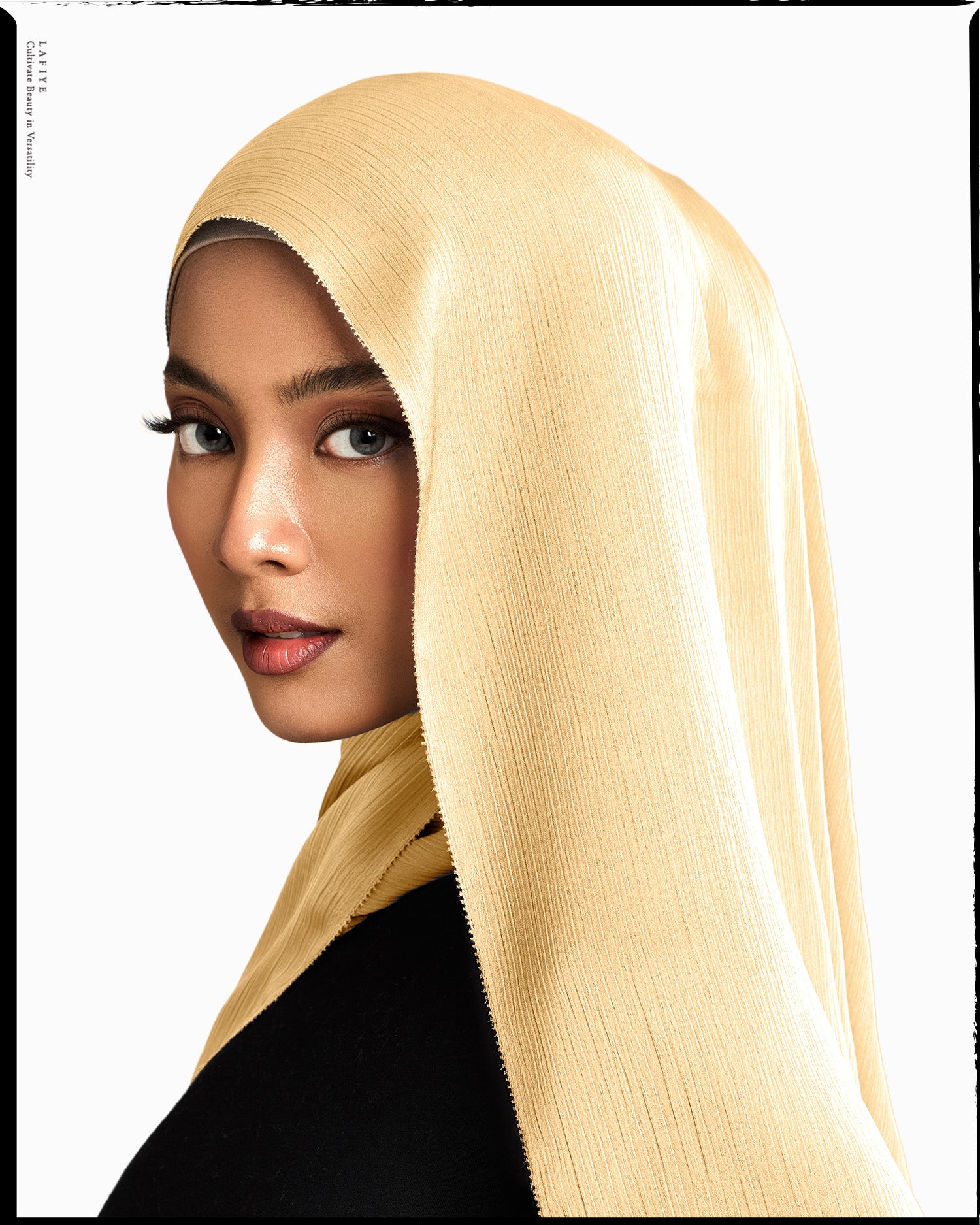 Premium Textured Silk Scarf in Sunset