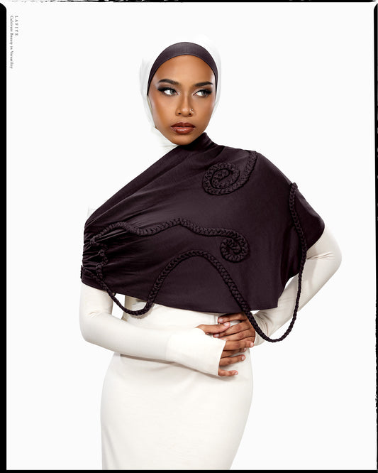 AirSens Braids Shawl in Mahogany