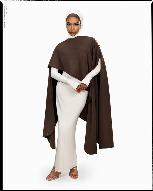 AirSens Long Cape in Deep Brown