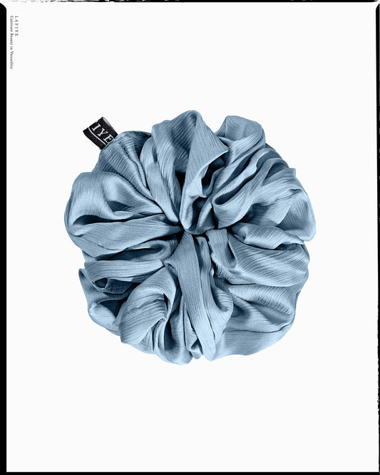 Textured Silk Scrunchie in Cloud