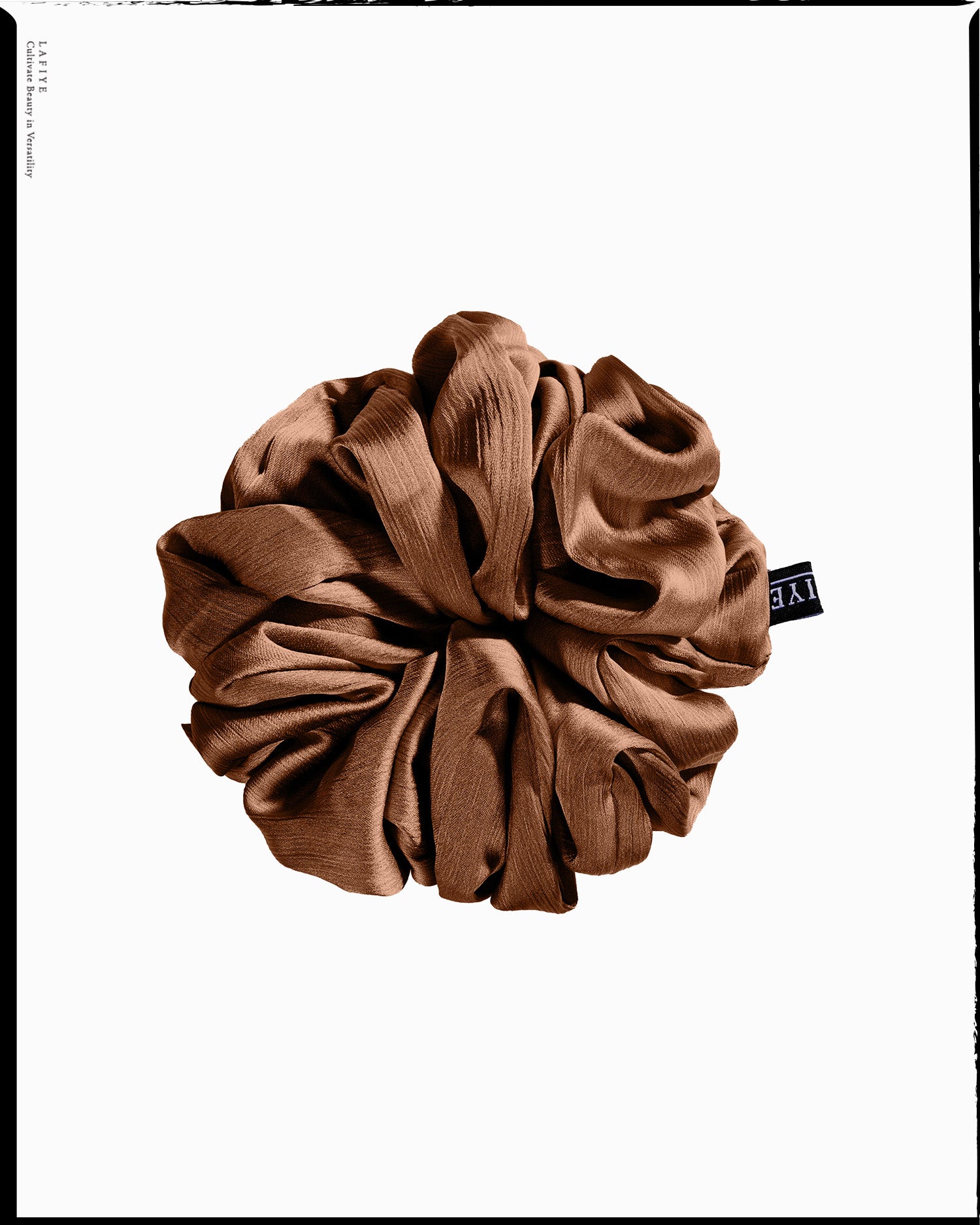 Textured Silk Scrunchie in Rosewood