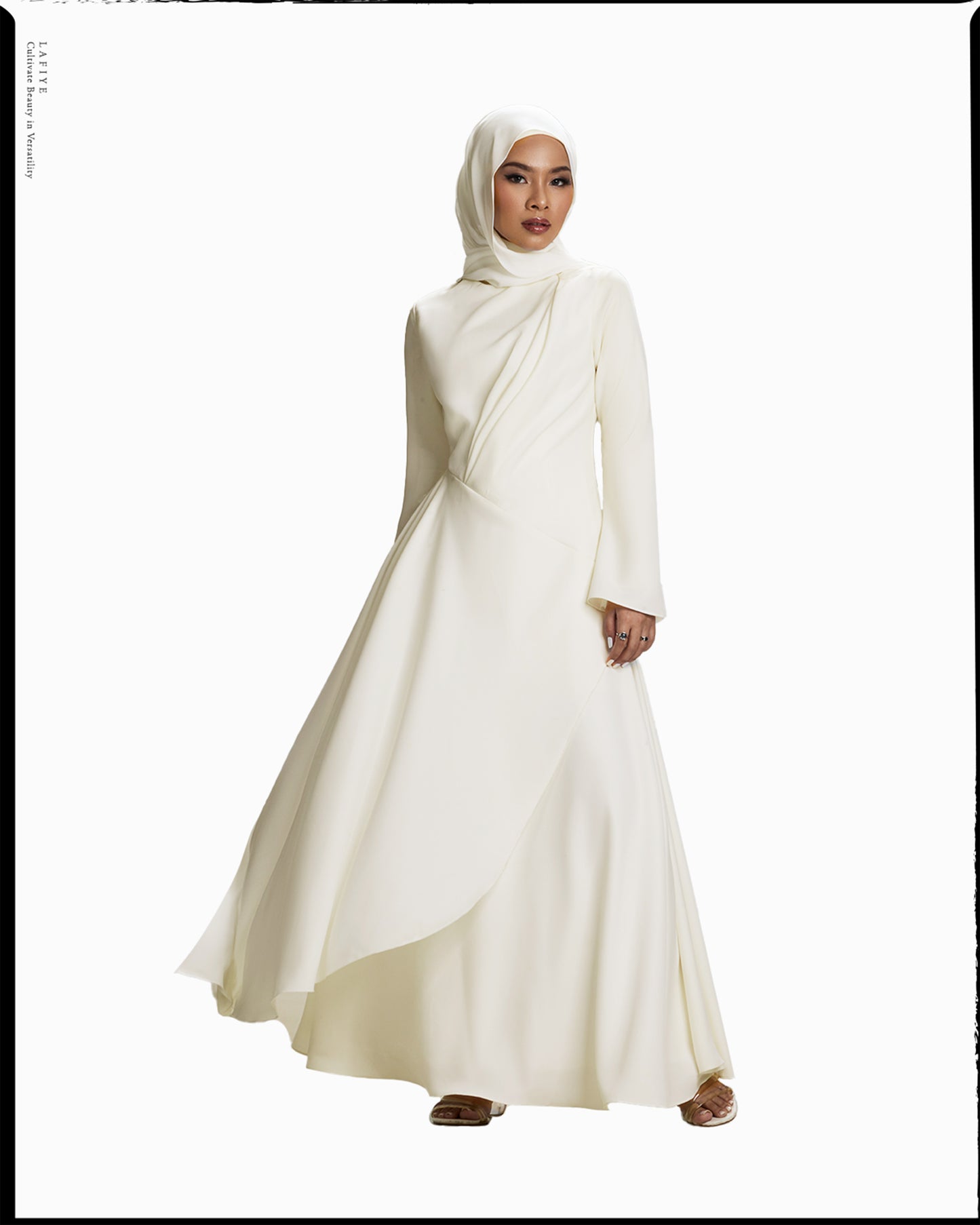 Prime Drape Dress in Page